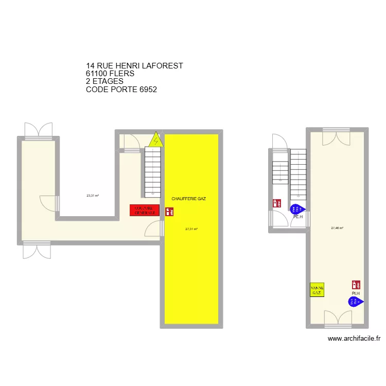 14 R HENRI LAFOREST. Plan de 