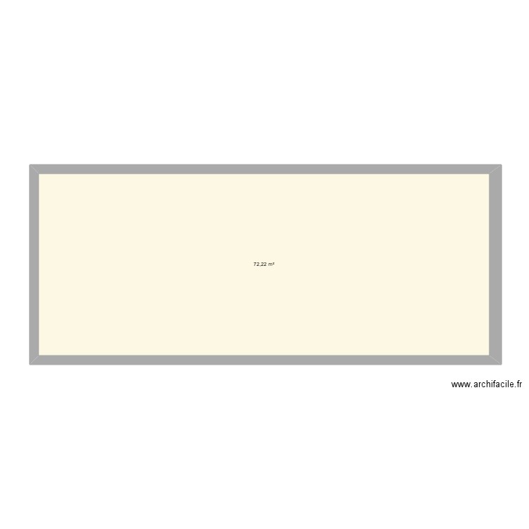 remise. Plan de 1 pièce et 72 m2