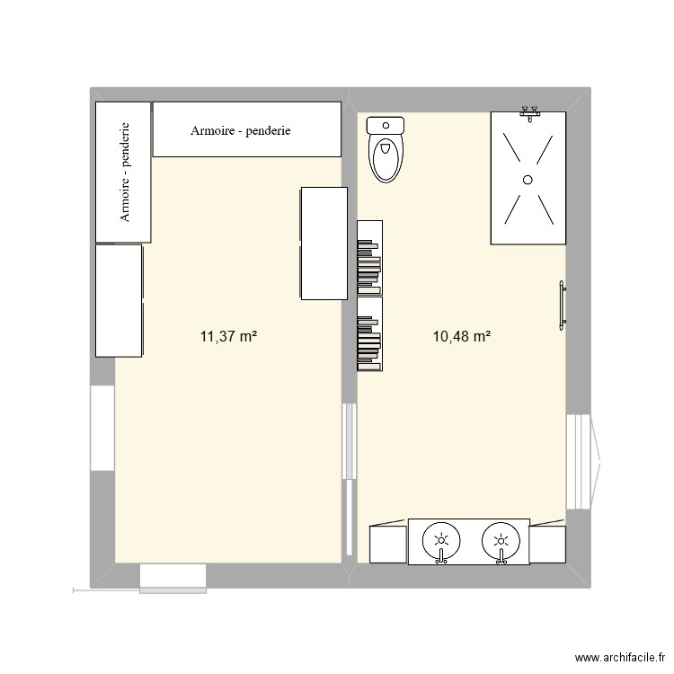 salle de bain. Plan de 0 pièce et 0 m2