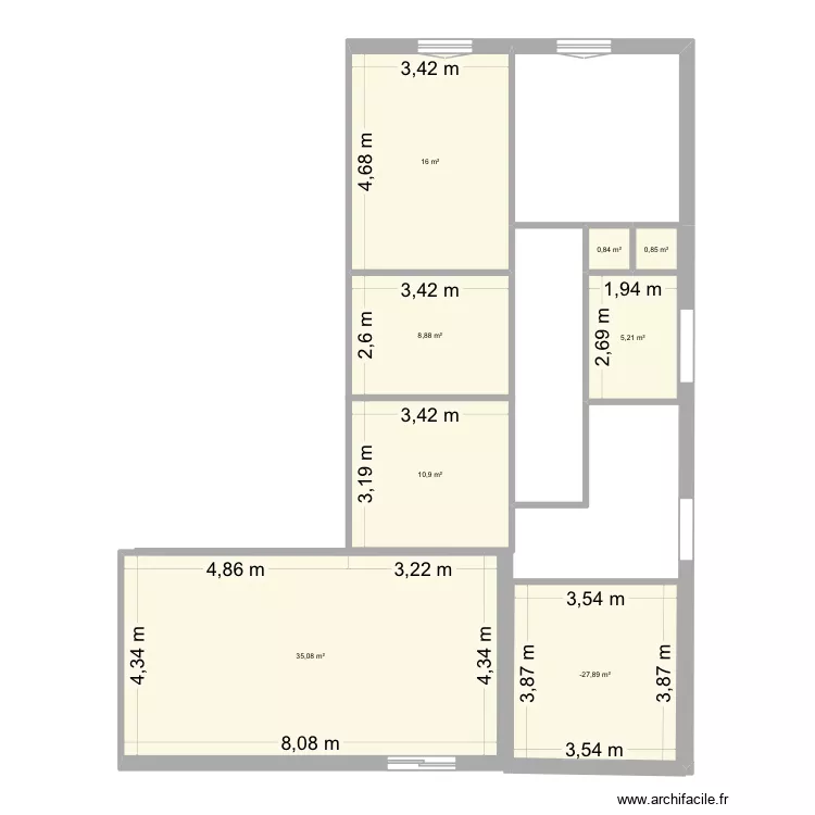 Maison. Plan de 8 et 91 m² Maison. Plan de 8 et 91 m²