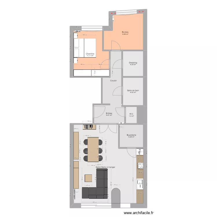 Appartement Seraing. Plan de 