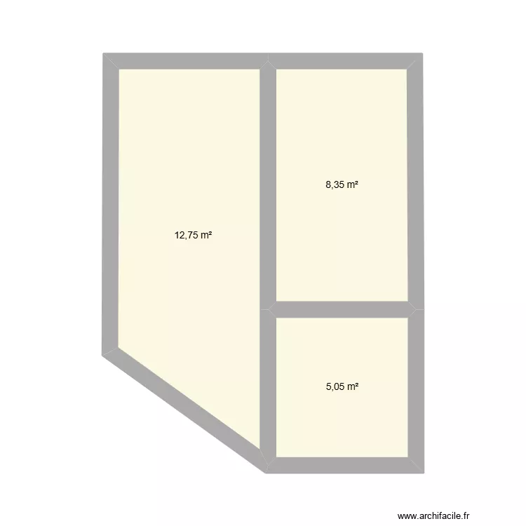 creche. Plan de 3  et 26 m²