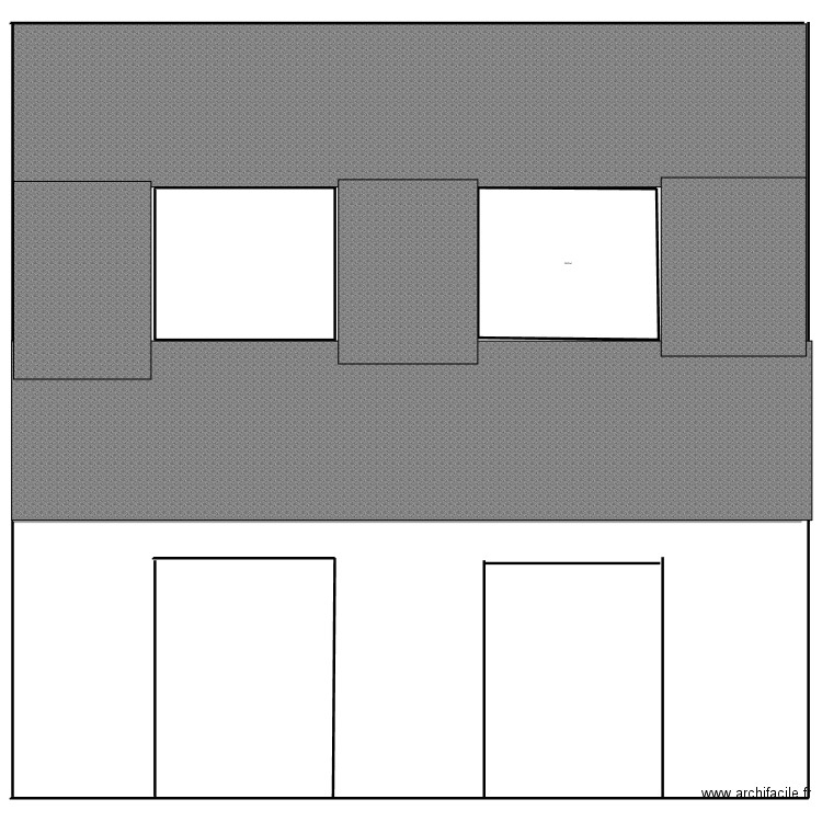 FACADE SUD. Plan de 1 pièce et 257 m2
