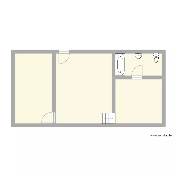 Maison 030326. Plan de 4 pièces et 55 m² Maison 030326. Plan de 4 pièces et 55 m²
