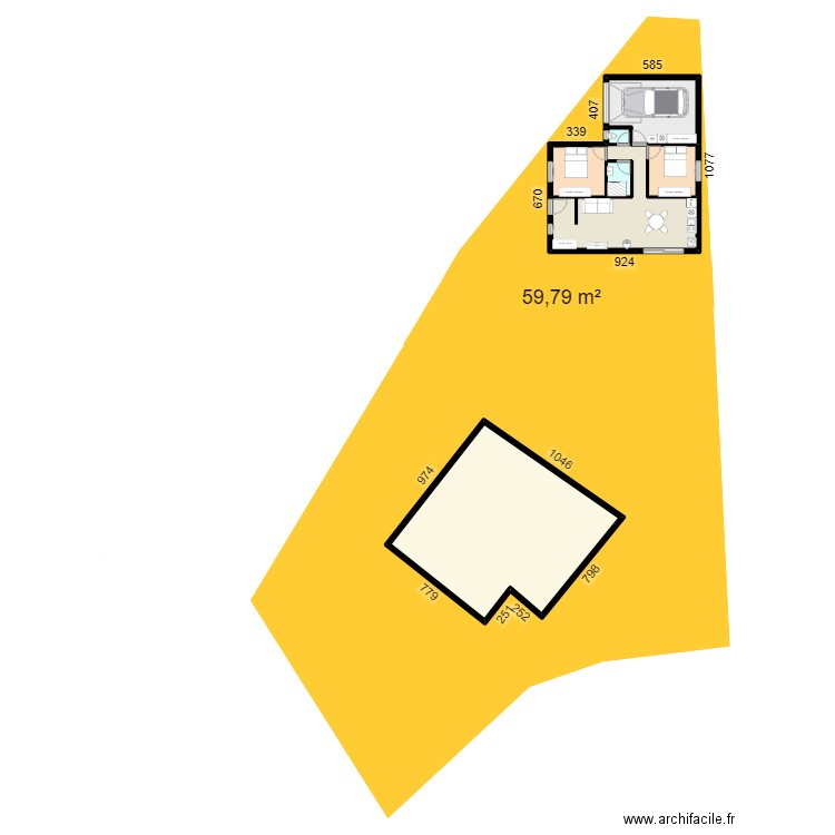 TERRAIN ET 2 MAISONS. Plan de 7 pièces et 162 m2