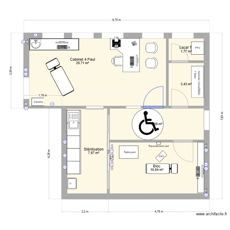 Plan cab v2. Plan de 6 pièces et 51 m2