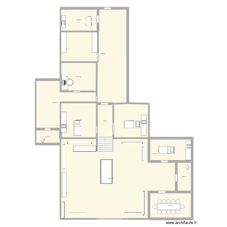 yr laval. Plan de 12  et 301 m²