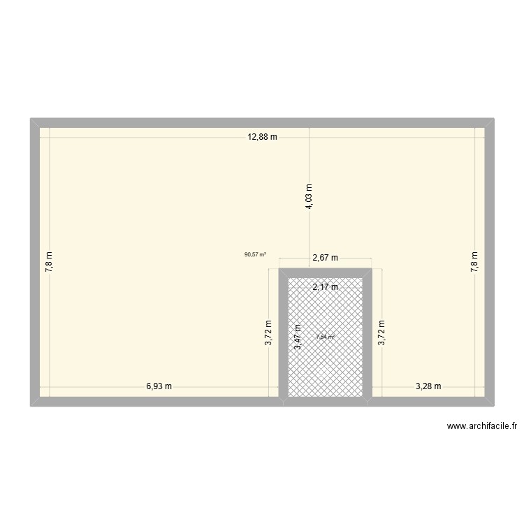 PLAN COMBLE  BEL / IMMOPRESTA. Plan de 2 pièces et 98 m2