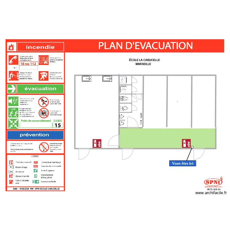 PLAN ECOLE CABUCELLE MARSEILLE 1. Plan de 6 et 1080 m² PLAN ECOLE CABUCELLE MARSEILLE 1. Plan de 6 et 1080 m²