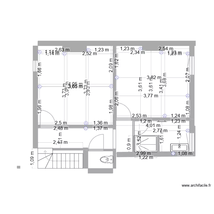 2eme etage1ere configuration. Plan de 