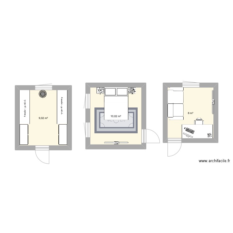 chambre + bureau hugo. Plan de 0 pièce et 0 m2