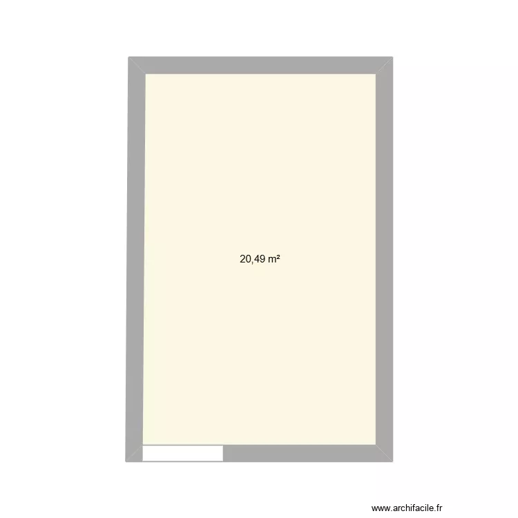 Etiqueteuse. Plan de 1 pièce et 20 m²