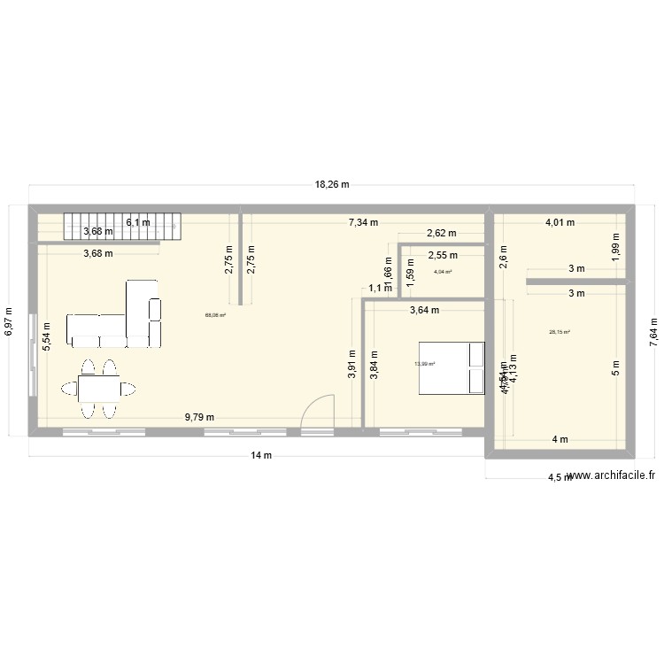 maison  Mixx2. Plan de 9 pièces et 157 m2