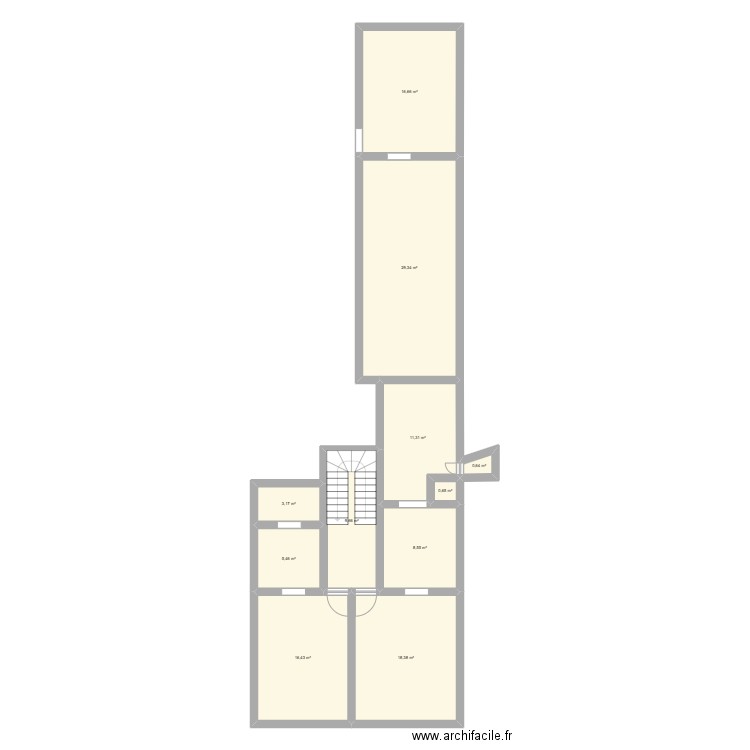 plan étage 1. Plan de 11 pièces et 120 m2