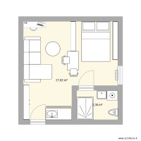 Plan studio 26m²