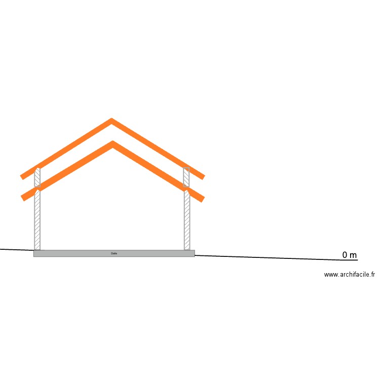 facade ouest. Plan de 0 pièce et 0 m2