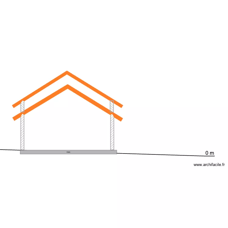 facade ouest. Plan de 