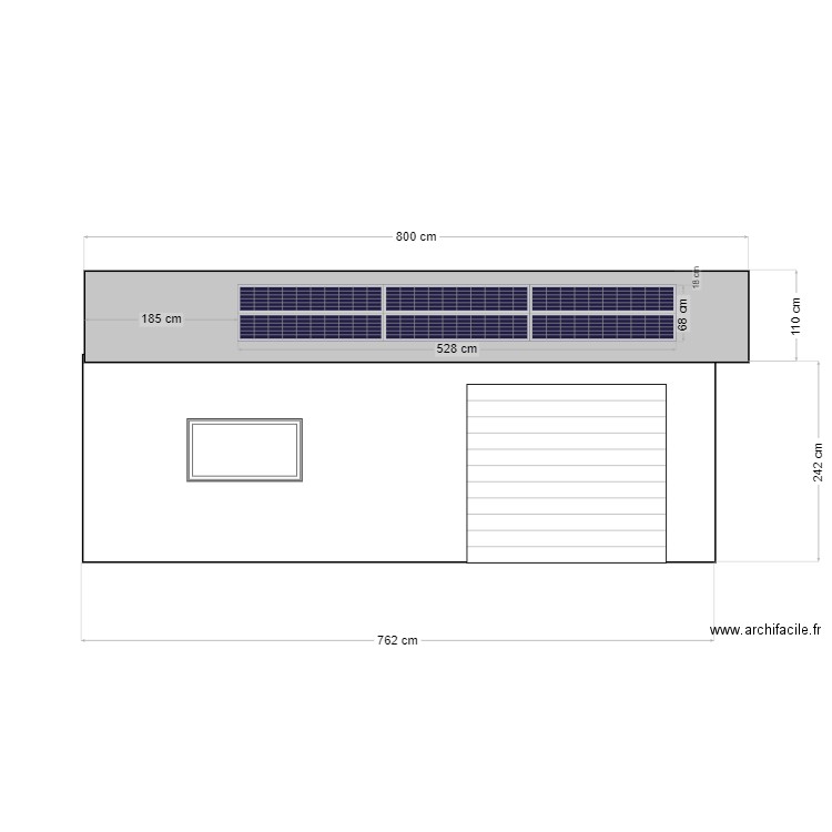 vue face panneau. Plan de 0 pièce et 0 m2