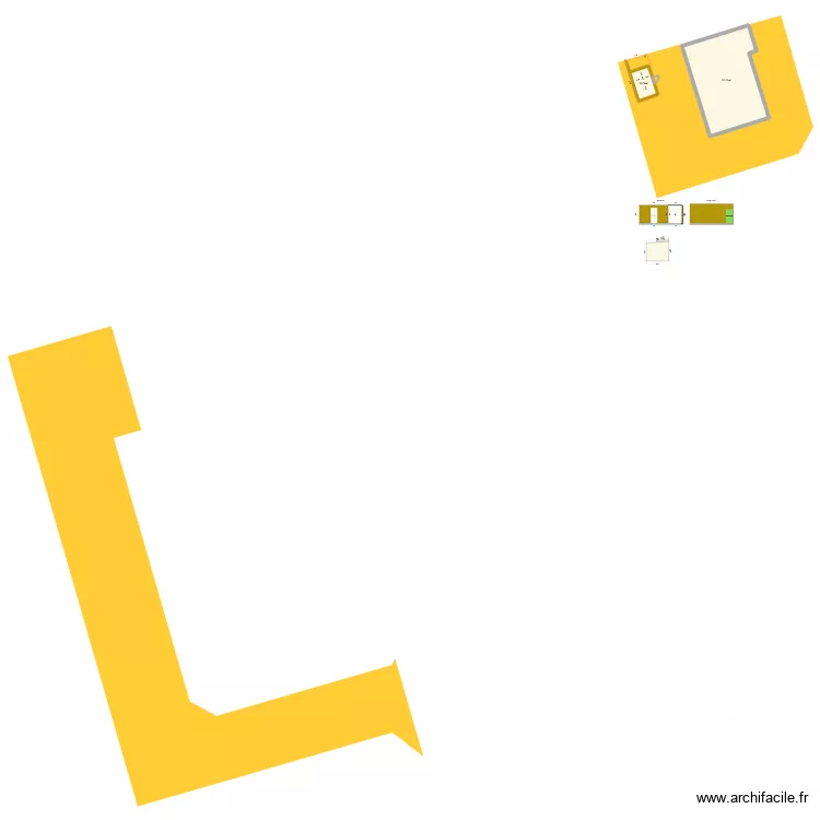 abri jardin benedicte. Plan de 2  et 122 m²