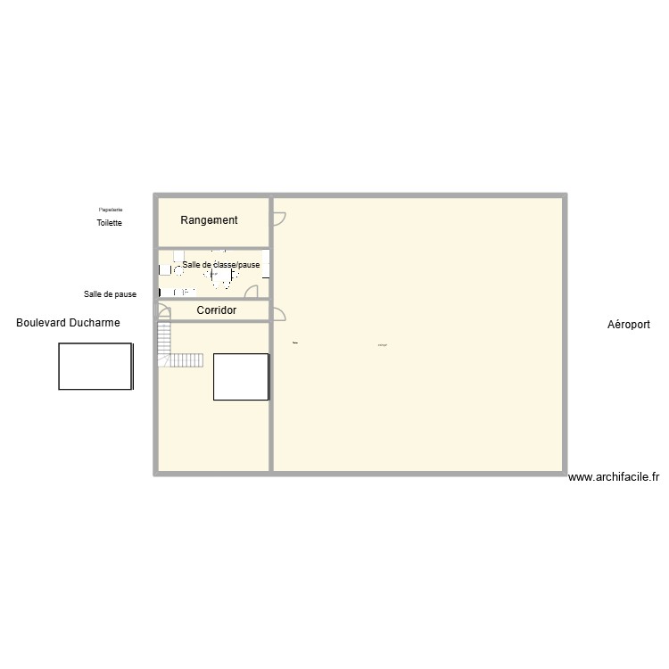 Hangar. Plan de 0 pièce et 0 m2