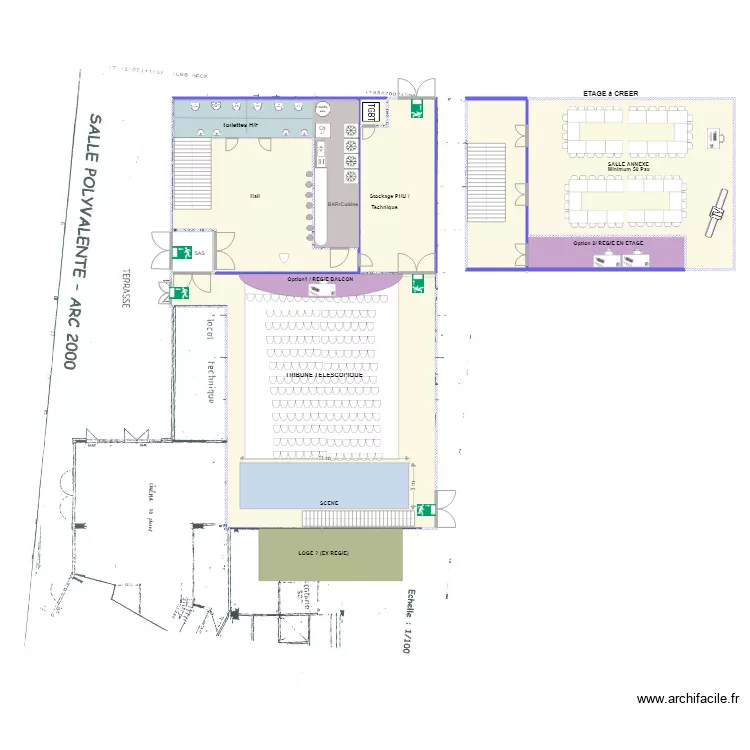 plan arc 2000 27 03 26. Plan de 6  et 602 m²