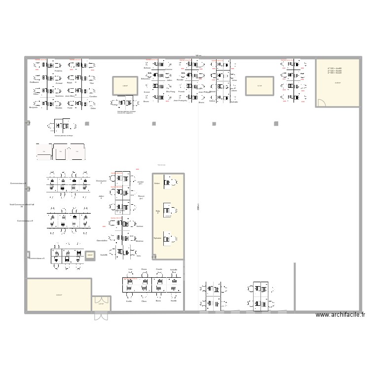 Villiers-2. Plan de 10 pièces et 95 m2