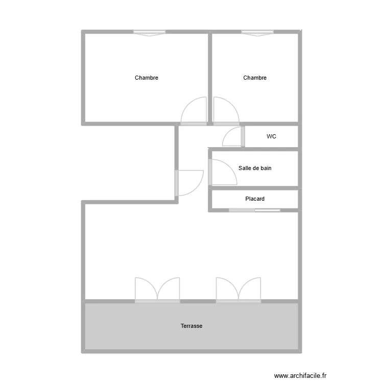 R+1 St Julie. Plan de 7  et 57 m²