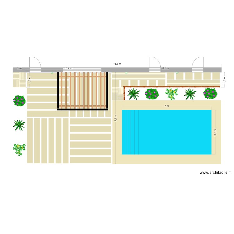 terrasse 1. Plan de 0 pièce et 0 m2