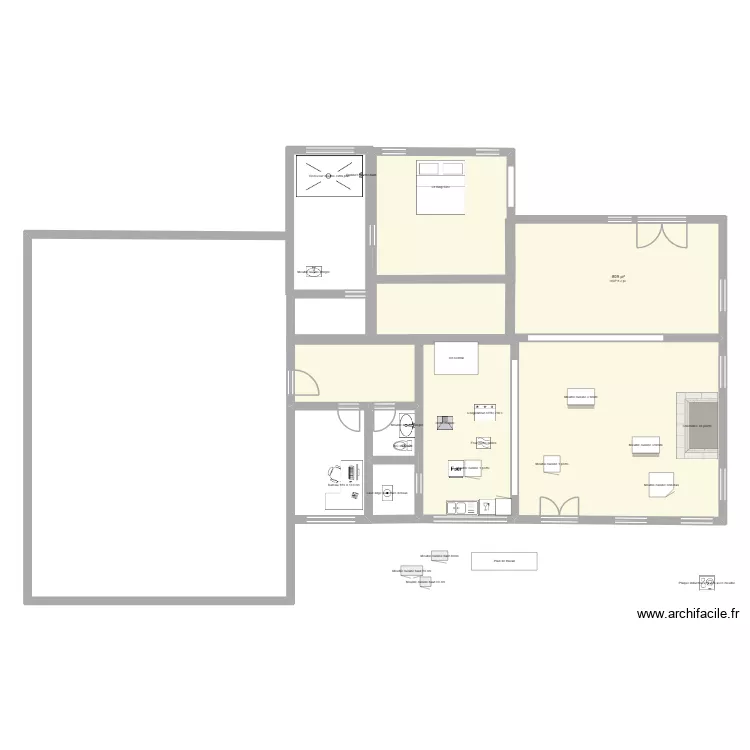 test. Plan de 3  et 212 m²