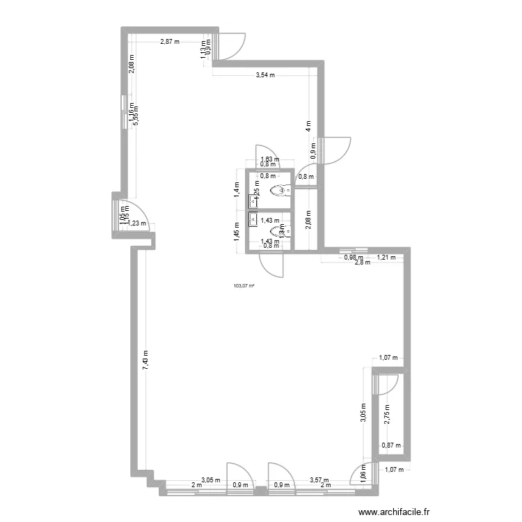 16 Av du huit Mai 1945. Plan de 6 pièces et 111 m²