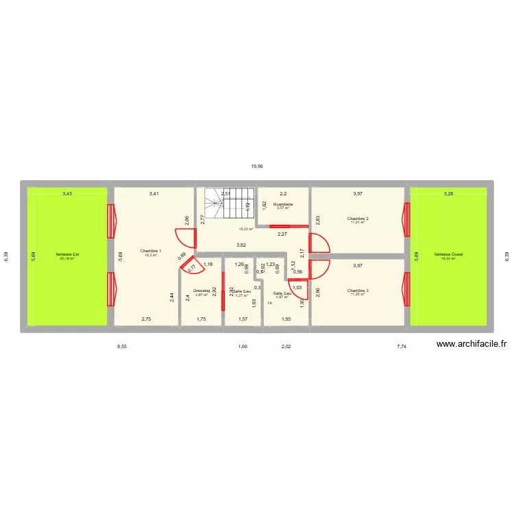 R+1 ADER EVEILLARD. Plan de R+1 ADER EVEILLARD. Plan de