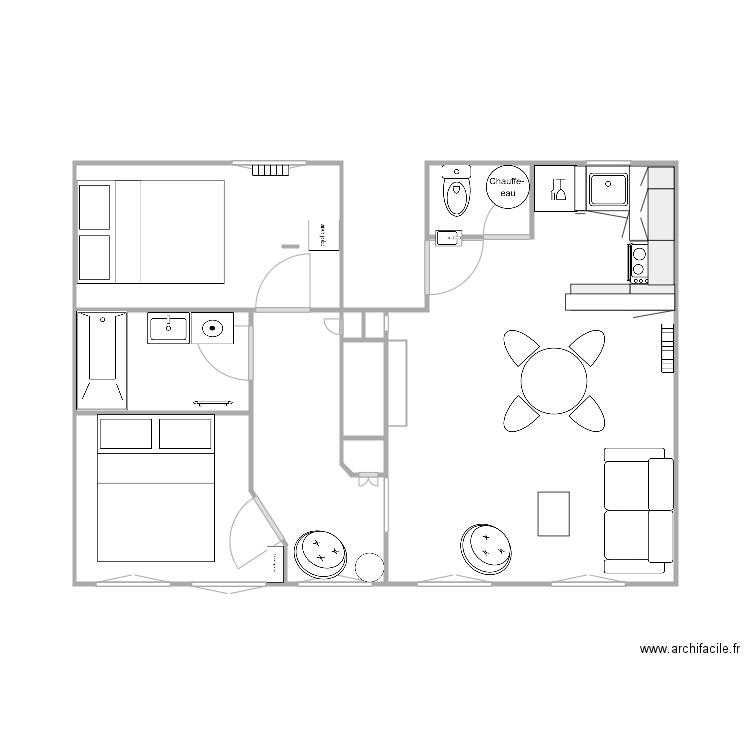 coup de coeur 2. Plan de 10 pièces et 42 m2