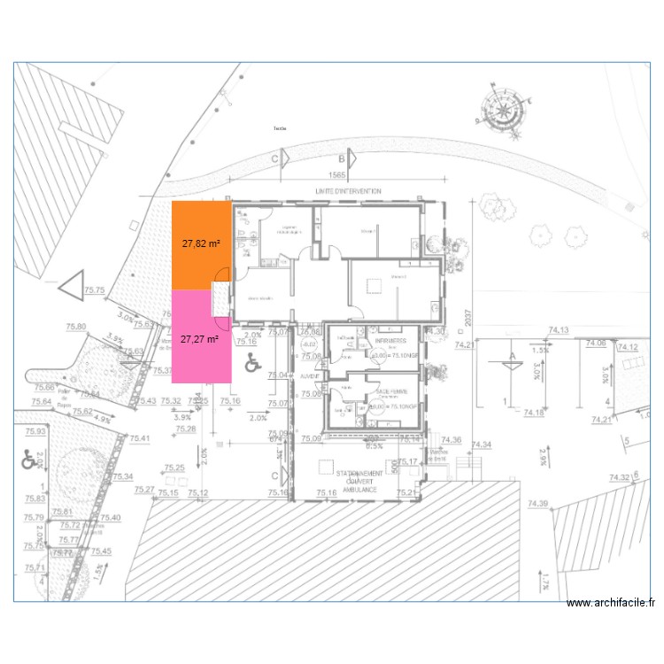 BOURNEZEAU - Extension Pôle Santé. Plan de 0 pièce et 0 m2