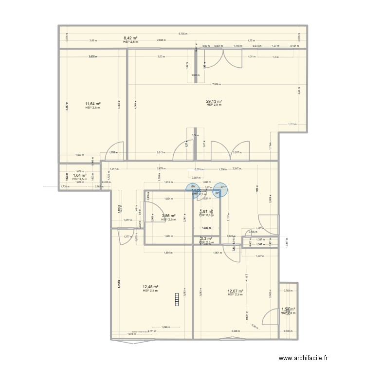 Audrey mar. Plan de 12 pièces et 98 m2