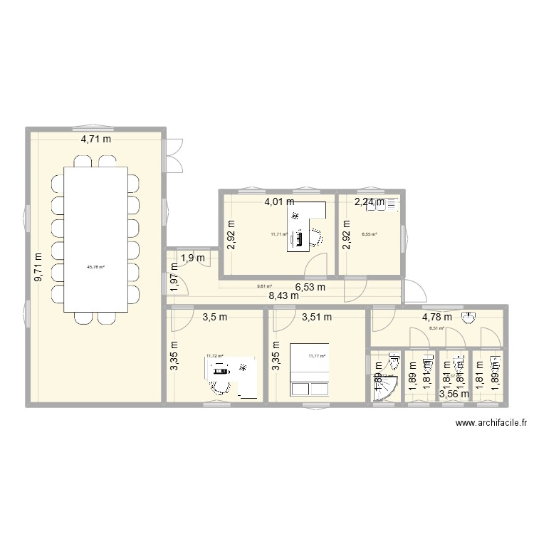 EnviTer1. Plan de 9 pièces et 112 m2
