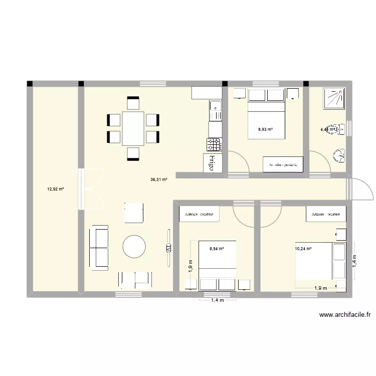 PLAN MHO. Plan de 6 et 82 m² PLAN MHO. Plan de 6 et 82 m²