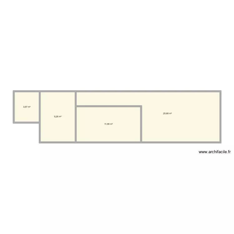Lagoas. Plan de 4 Pièces et 51 m² Lagoas. Plan de 4 Pièces et 51 m²