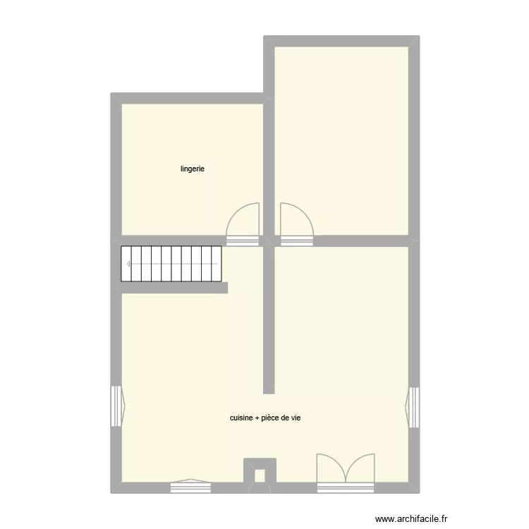 FILJAK Katia rdc état initial. Plan de 3 et 65 m² FILJAK Katia rdc état initial. Plan de 3 et 65 m²