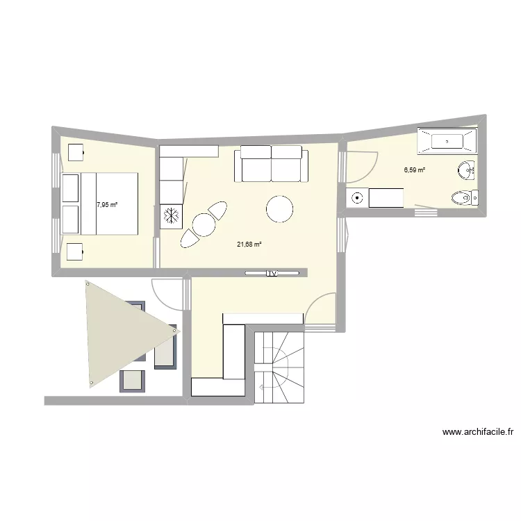 Ebauche. Plan de 3 et 36 m² Ebauche. Plan de 3 et 36 m²