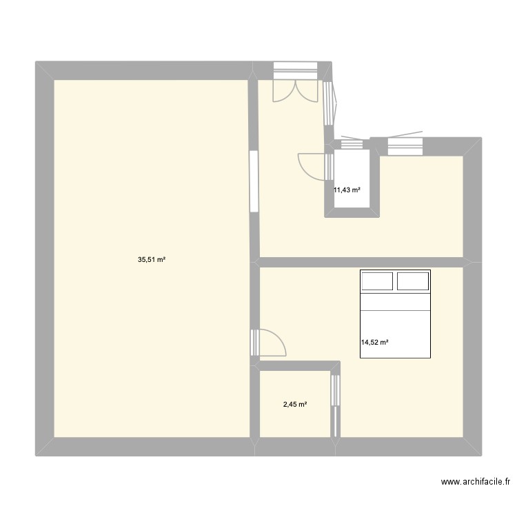 Lucie. Plan de 4 pièces et 64 m2