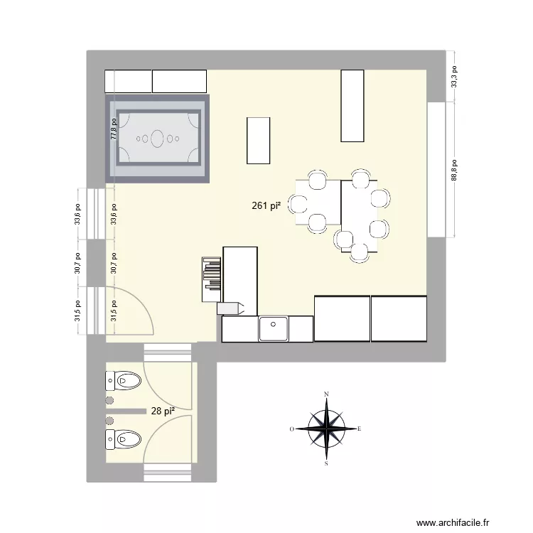 CPE Bouton de Rose. Plan de 2 et 27 m² CPE Bouton de Rose. Plan de 2 et 27 m²
