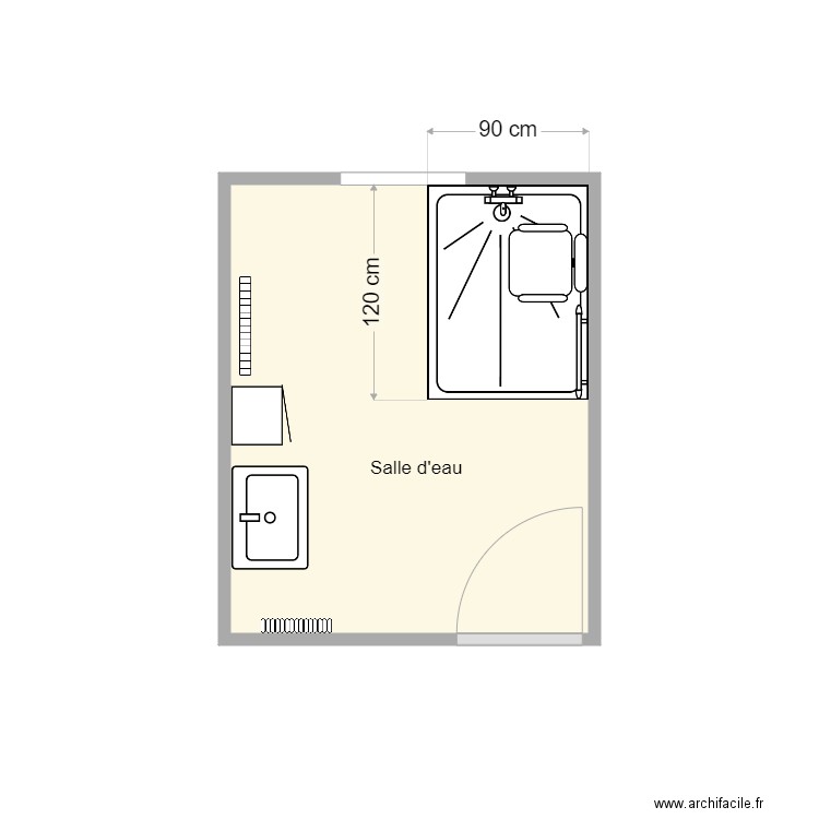 plan après travaux le duc. Plan de 1 pièce et 5 m2