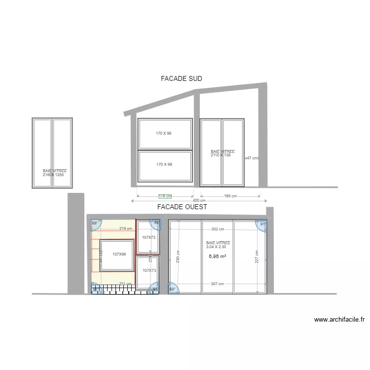 SALON JARDIN. Plan de 2  et 12 m²