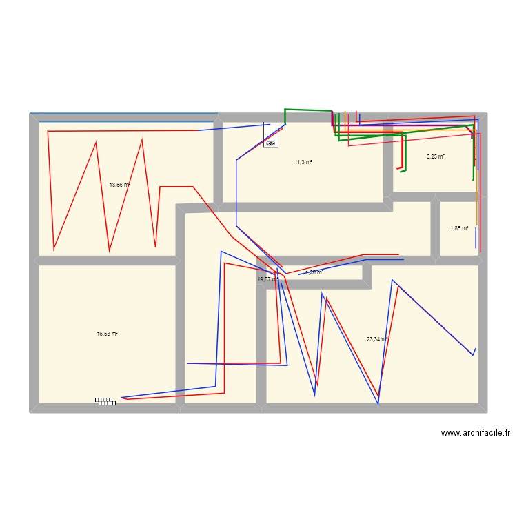 maison. Plan de 0 pièce et 0 m2