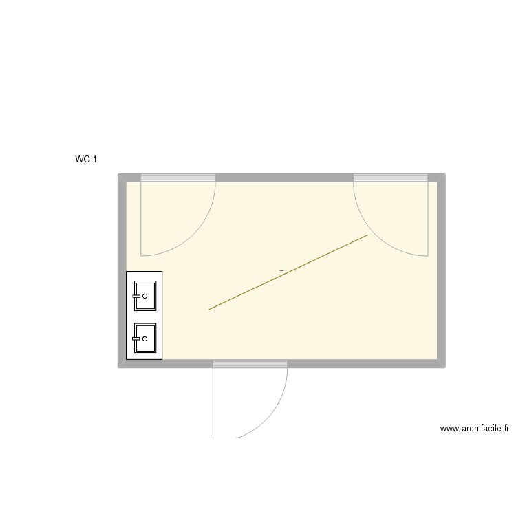 wc2. Plan de 0 pièce et 0 m2