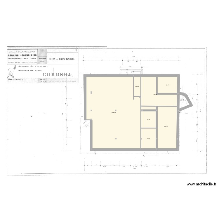 Gaillands RDC 0. Plan de 7 pièces et 132 m2
