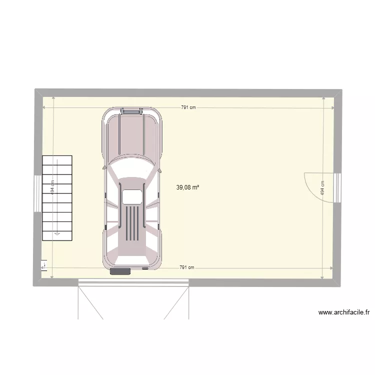 garage jardin. Plan de 