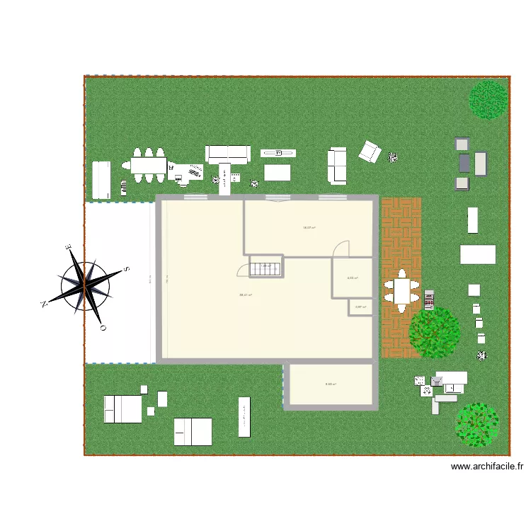 Maison Saint Martin garage prise cote. Plan de 