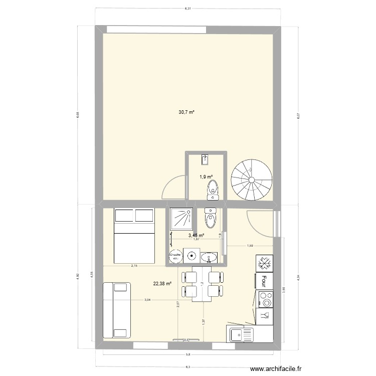 rdc. Plan de 0 pièce et 0 m2