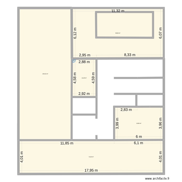 mouna. Plan de 5 pièces et 282 m2